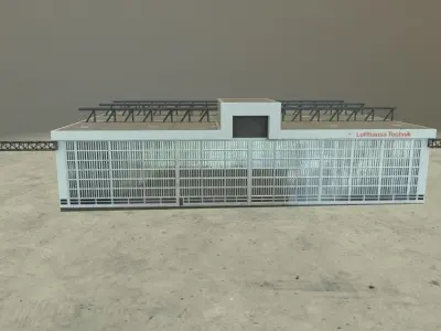 EDDB Hangar 1 Low-poly 3D model