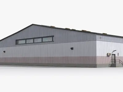Factory x28 Low-poly 3D model