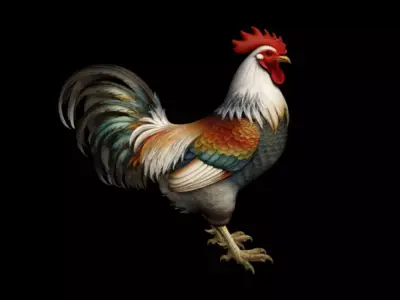 China rooster 3D model