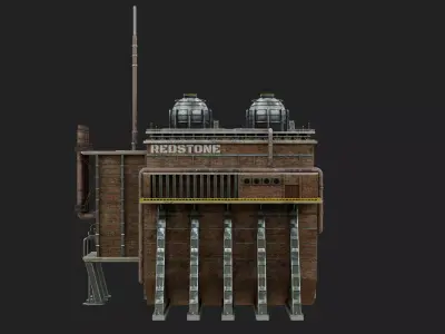 Industrial Building Plant High Quality  3D model