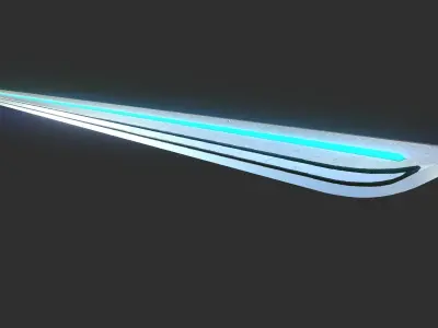 japanese sword katana Scifi Low-poly 3D model
