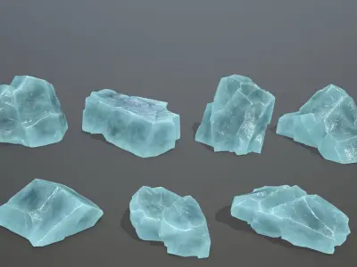 Rock Set 11 Low-poly 3D model