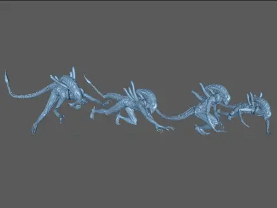 alien High Detail 3D print model 3D print model