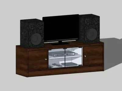 Tv Stand Low-poly 3D model