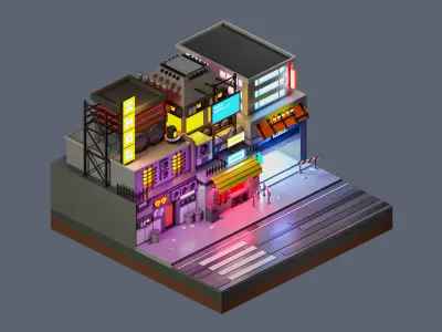 land 3A Low-poly 3D model