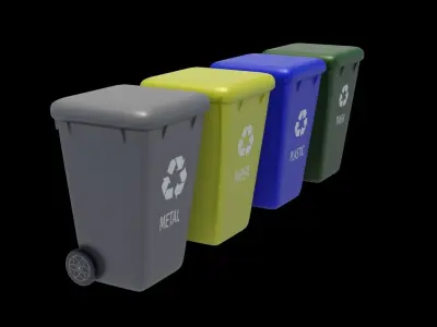 Garbage 3D models Low-poly 3D model