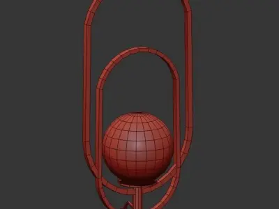 leith table lamp - gold 3D model