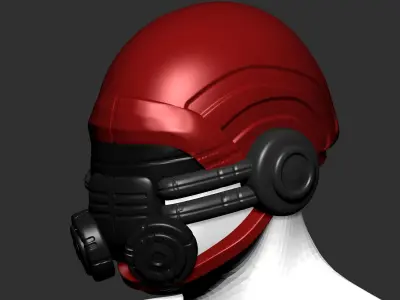 helmet high poly sculpt 3d printable ver 7 3D model 3D model 76
