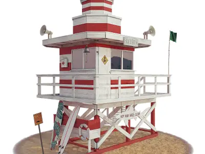 Lifeguard Beach House  3D model