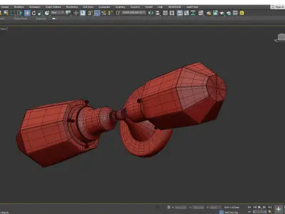 Davis Double Sconce Low-poly 3D model