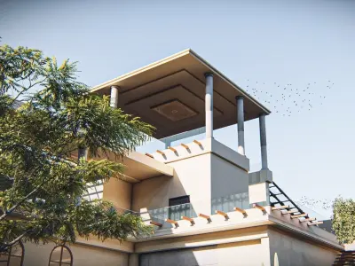 Desert House Low-poly 3D model