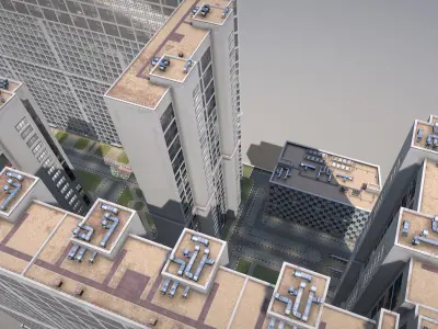 MSK Building 23 airbus Low-poly 3D model