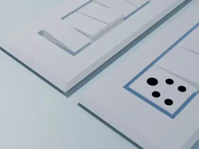 Switches set of dominoes 3D model
