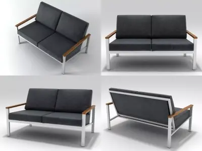 Equinox Two Seat Settee 3D model