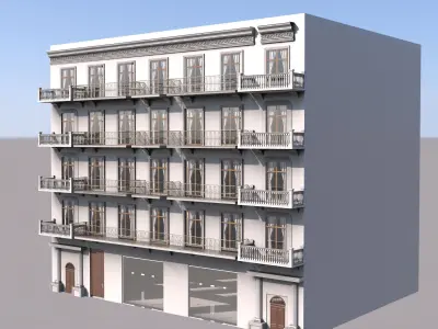 Haussmannian Style Residential Building 3D model
