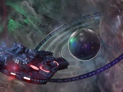 Spaceship Sci-fi Concept 3D model