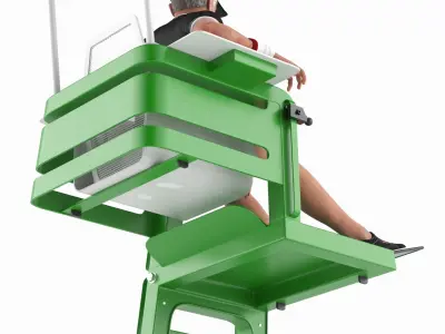  Elevated Chair with Tennis Umpire 