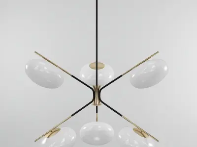 LEVITY levitt chandelier - gold 3D model