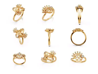 Blooming Shine Collection 45 styls  A Celebration 3D print model