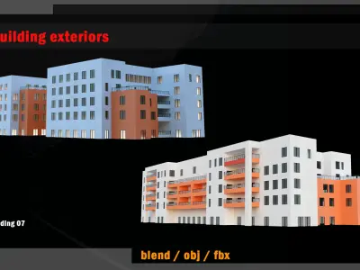 10 Building exteriors 3D model