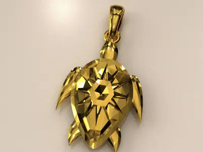 turtle pendant 3D print model