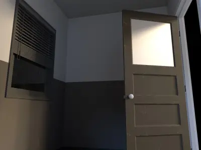 Office Simple Modular Structure Low-poly 3D model