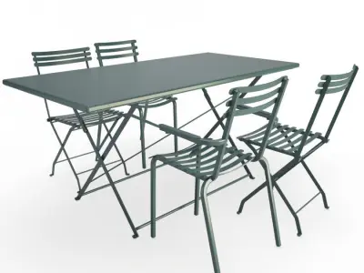 Foldy Metallic Outdoor Furniture 3D model