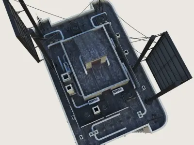 Building Skyscraper City Town Downtown Office Space Work Street Low-poly 3D model