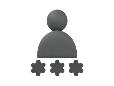 User Password Icon v1 003 Low-poly 3D model