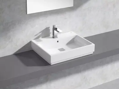 Cube Countertop Basin 60 Set 3D model