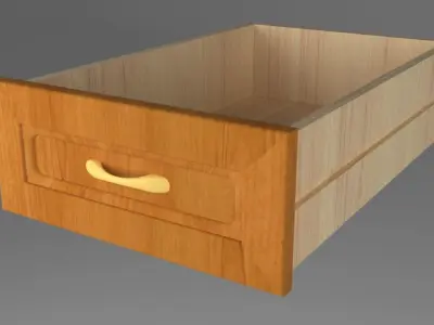 Closet - gabinete with 4 doors and 6 drawers 3D model