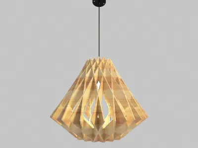 Wooden Chandelier Free 3D model