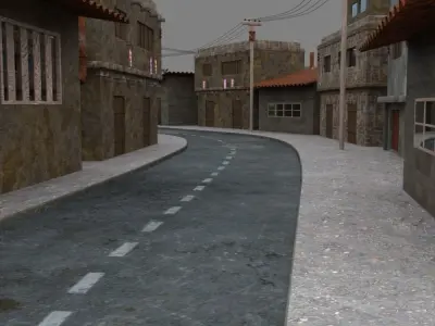 Tharelian Street - Blue Angel 3D model