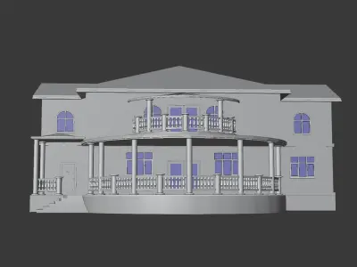 House with roof 3D model