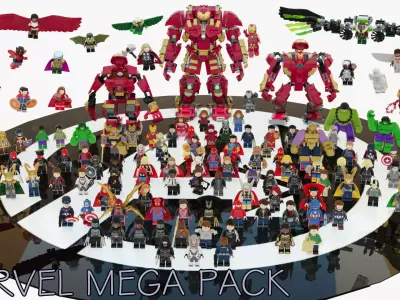 Lego Marvel Heroes Big Collection  3D model