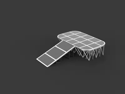 Portable stage 3D model