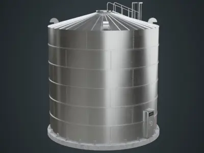 Silo 1A Low-poly 3D model