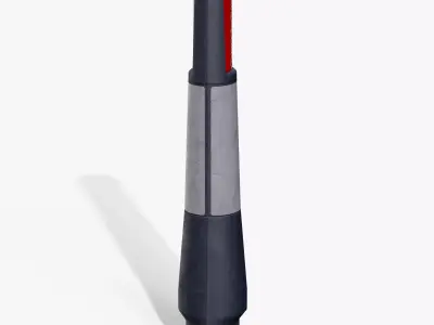 Bollard Post C Low-poly 3D model