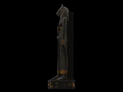 Statue of Bastet Low-poly 3D model