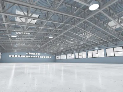 Warehouse industrial building 3D model
