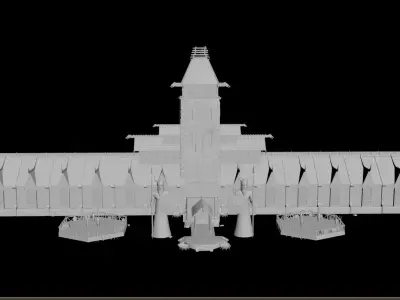 Big hall Free 3D model