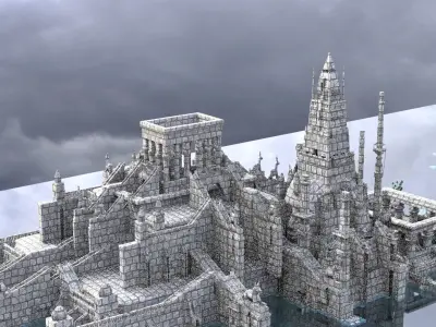 Sci fi Ancient City Atlantis 2  3D model