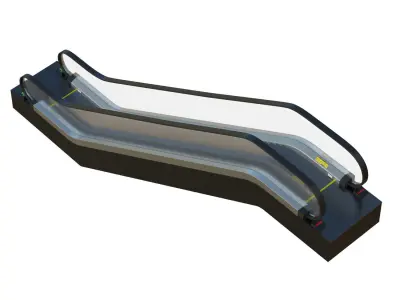 Escalator Low-poly 3D model