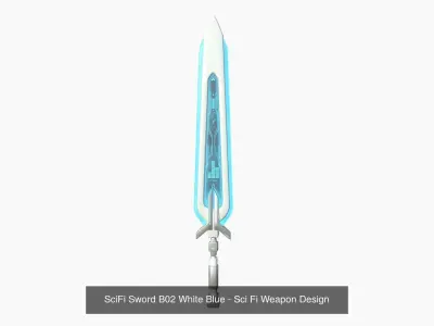 10 SciFi Sword B Collection - Sci Fi Weapon Design 3D Model Pack