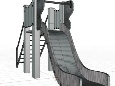 Slide Low-poly 3D model get