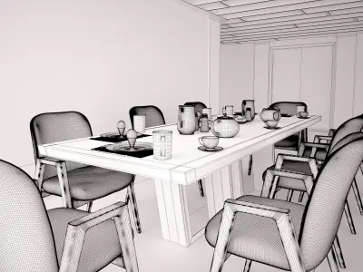 Home and Restaurant - The Dining Table 07 3D model