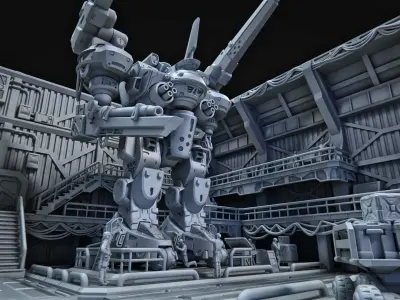 Repair Bay Set Plus Mech 3D print model