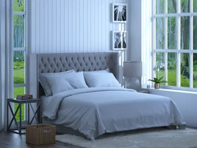 Interior Bedroom Scene 01 Low-poly 3D model