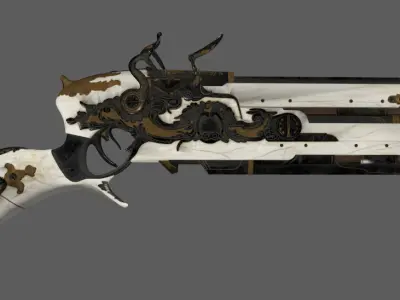 Next generation handguns Low-poly 3D model