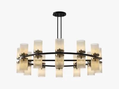 Stiffel Palais Champagne Glass 24-Light Chandelier 3D model